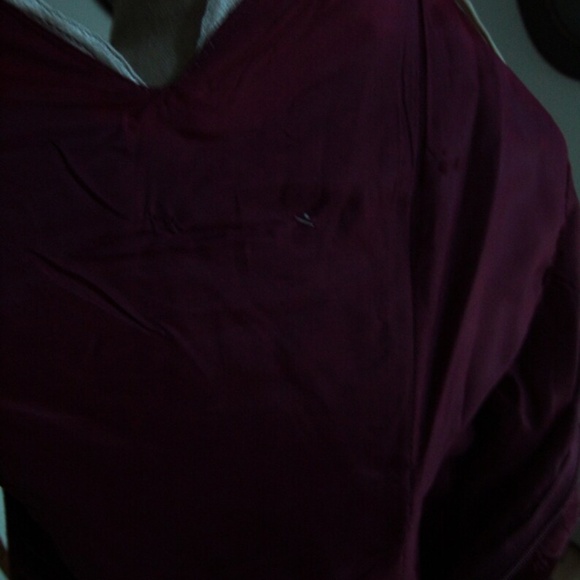 1980's Scott McClintock Burgundy Brocade Evening Gown Dress with Lace Collar - Picture 7 of 8